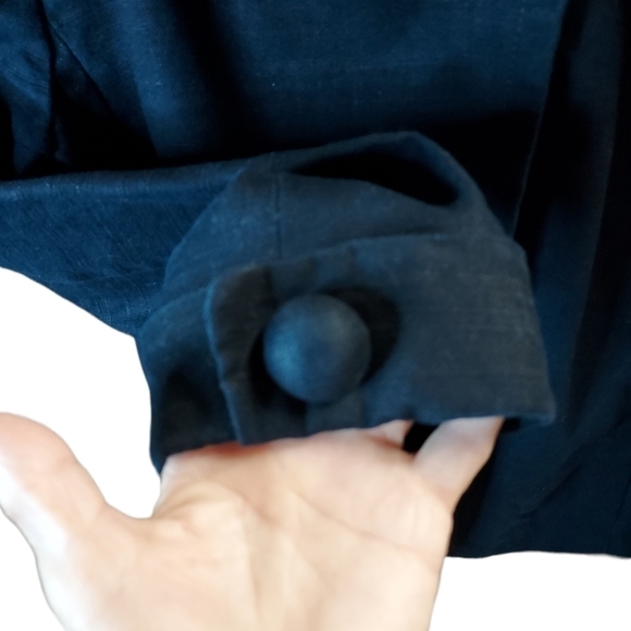 J.Crew ottoman Aubrey swing jacket closes 2 large button at neck lined navy - Picture 15 of 16